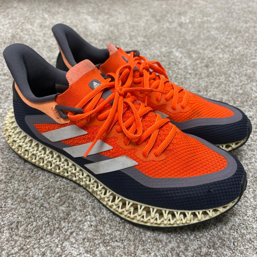 Adidas 4DFWD 2 Running Shoes Mens 9.5 Impact Orange Black 3D Printed GY8421